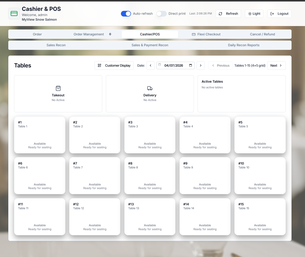NeuroPOS POS dashboard